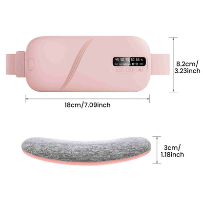 Cordless Heating Pad for Period Cramps & Menstrual, 5 Heat Levels, 4 Massage Modes, Portable Abdominal Belt with Ntc Safe Temperature Control, 15/30 Min Auto Timer