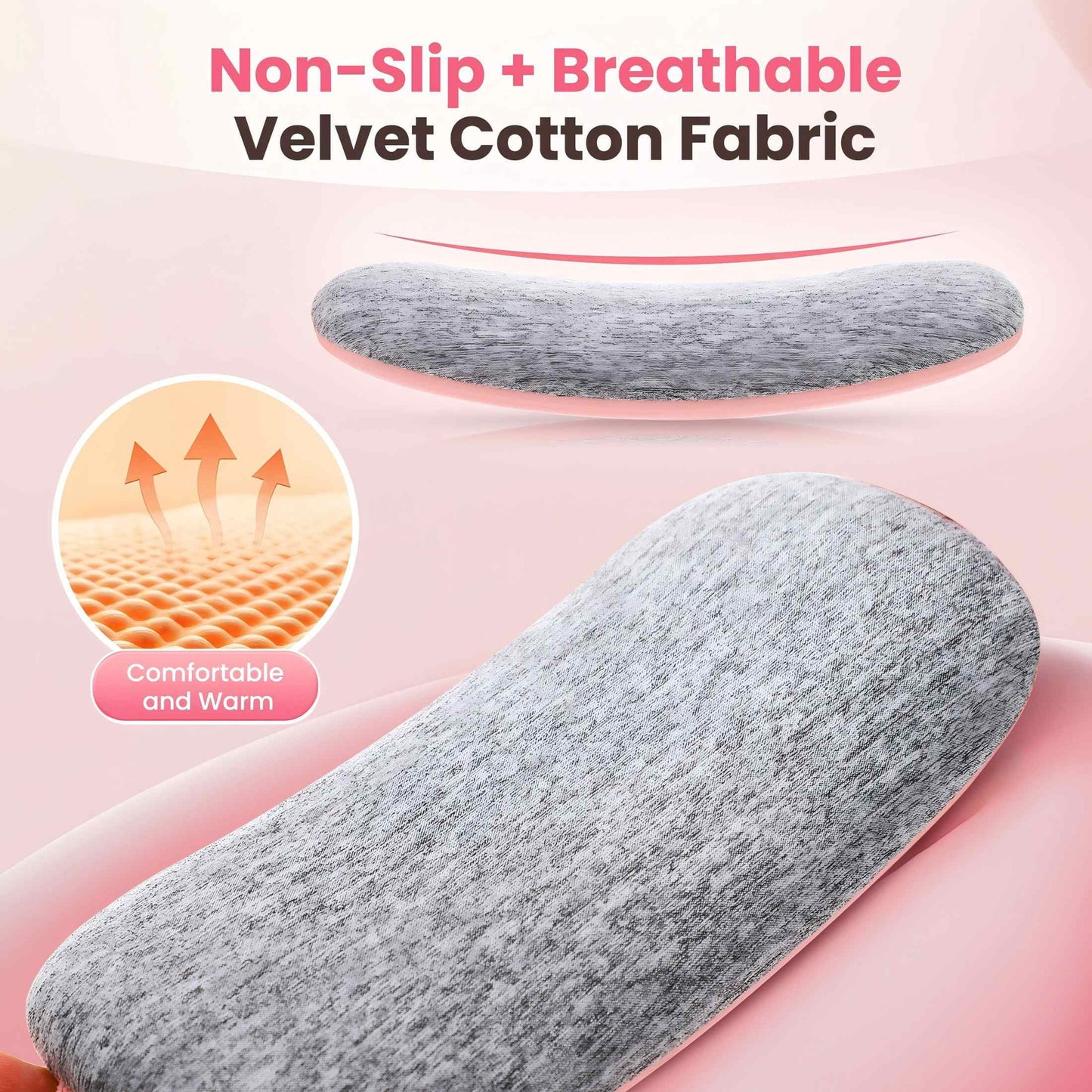Cordless Heating Pad for Period Cramps & Menstrual, 5 Heat Levels, 4 Massage Modes, Portable Abdominal Belt with Ntc Safe Temperature Control, 15/30 Min Auto Timer